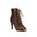 Reddish Brown Patent Leather Open-Toe Dance Boots