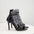 Rhinestone High Heel Mesh Sandals
