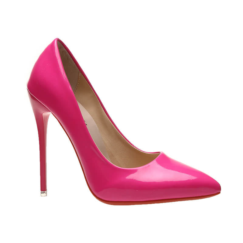 Scarpe vegane con tacco a rosa