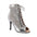 Silver Patent Leather Woven Openwork Dance Boots