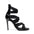 Women Elegant Black Elastic Ankle Strap Sandals For Summer