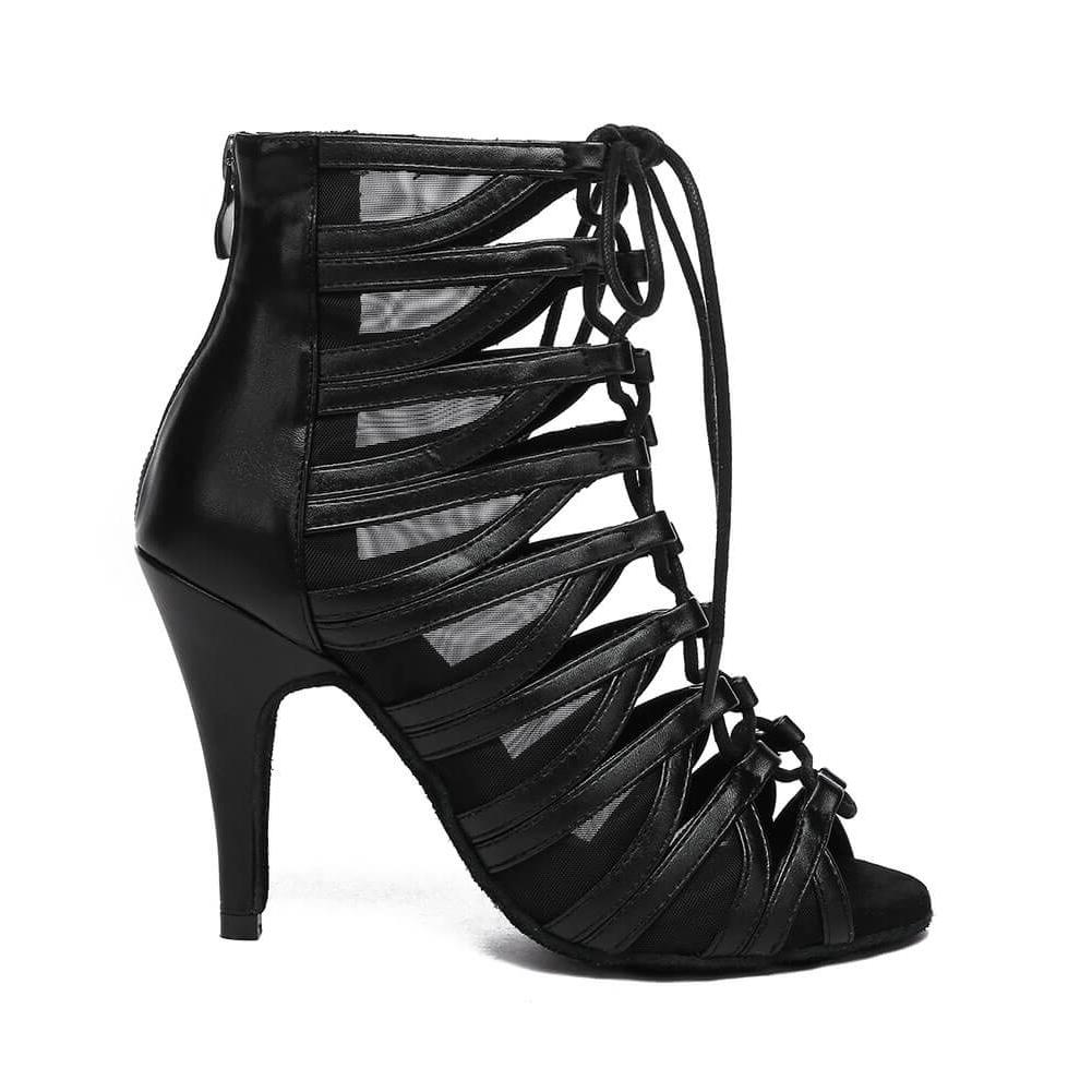 Bottines latines à bout ouvert pour femmes