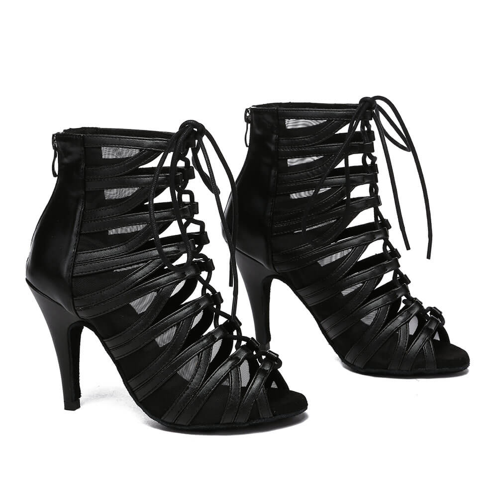 Bottines latines à bout ouvert pour femmes