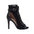 Black Women Peep Toes Suede Heeled Boots