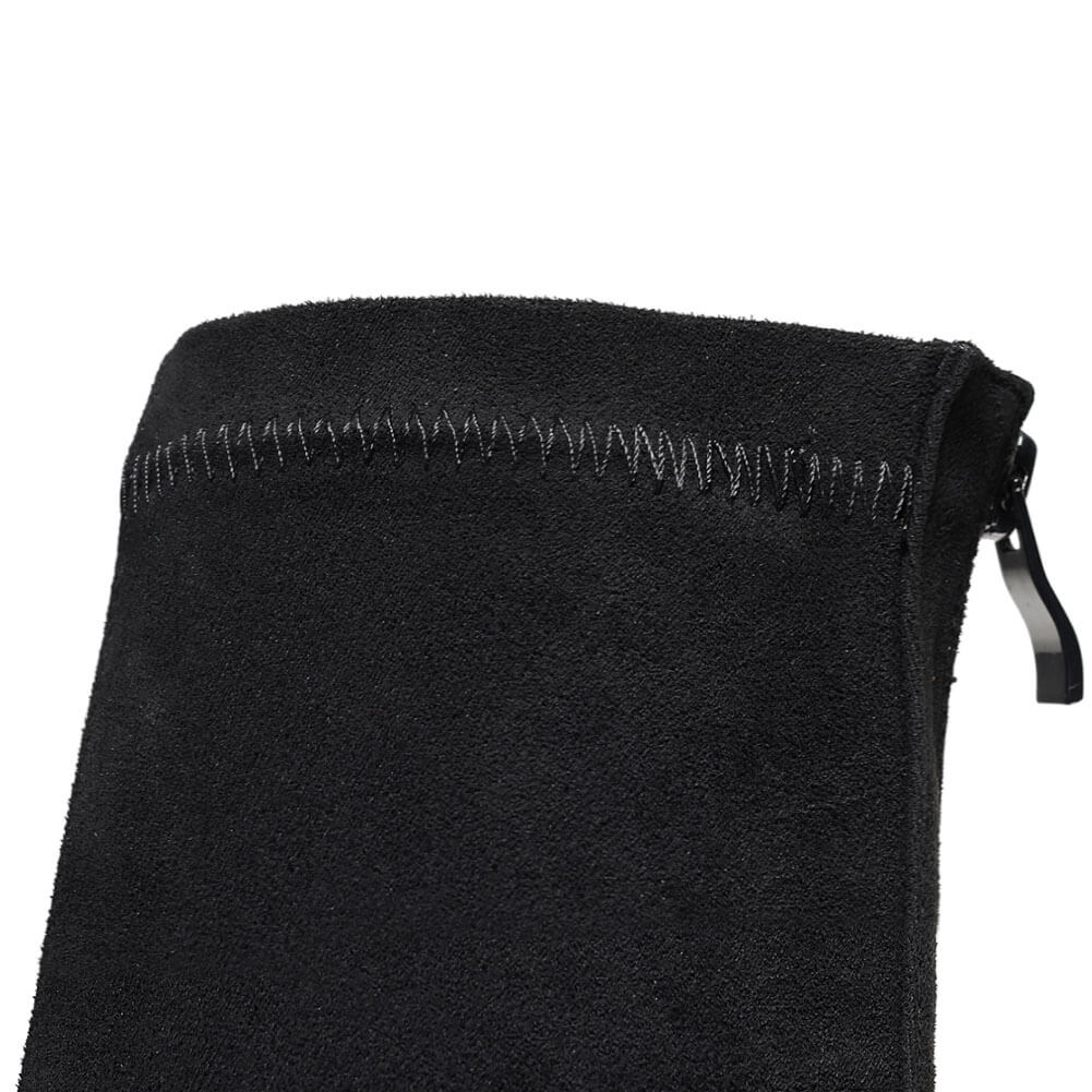 Stivali da ballo neri con punta chiusa e tacco alto da donna