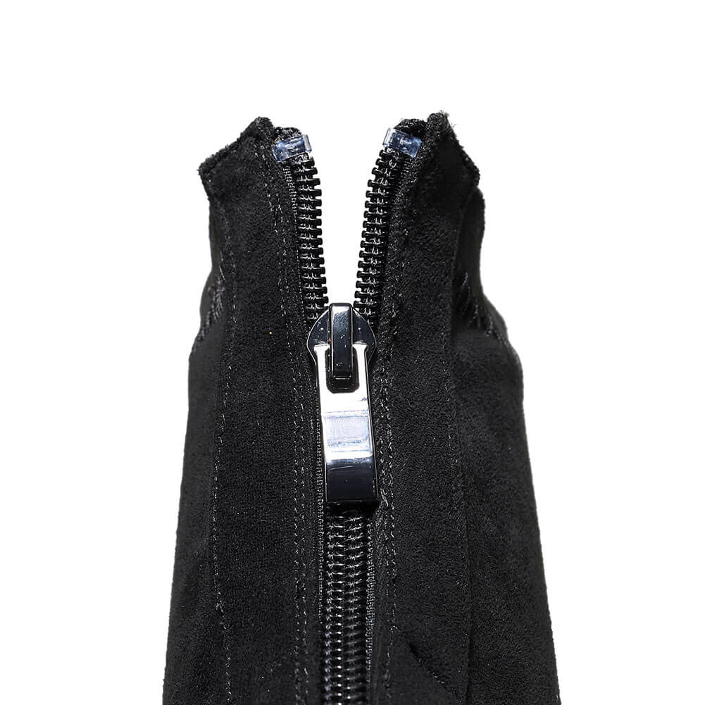 Stivali da ballo neri con punta chiusa e tacco alto da donna