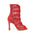 Women's Fishnet Dance Boots with Red Buckle Mesh