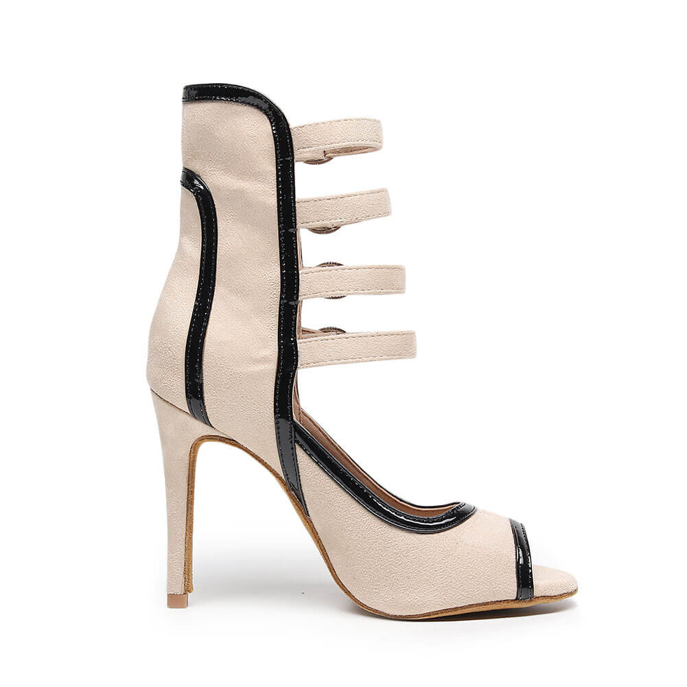 Stivali con tacco e lacci da danza jazz da donna