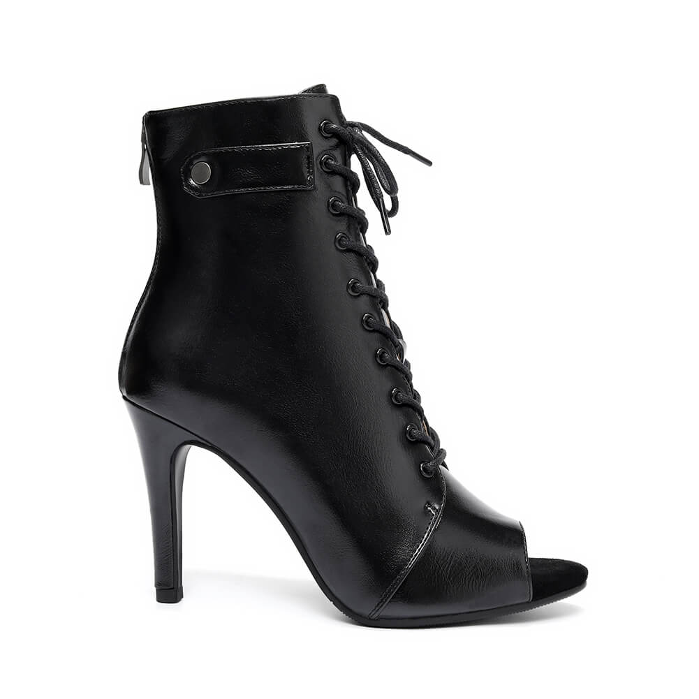 Bottes de danse à lacets en cuir pour femmes