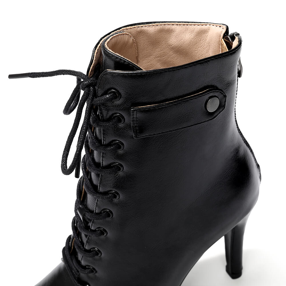 Bottes de danse à lacets en cuir pour femmes