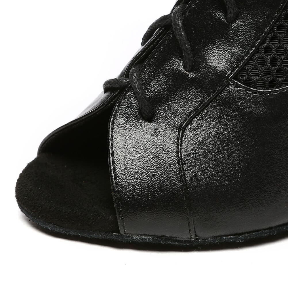 Stivali da ballo stringati in rete da donna