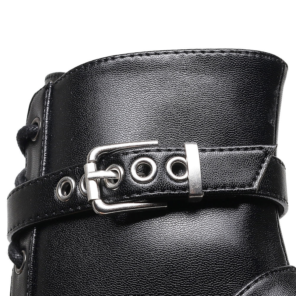 Stivali a punta con lacci e stiletto da donna 