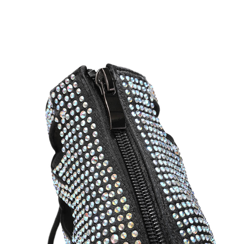Stivali da ballo latino con strass da donna