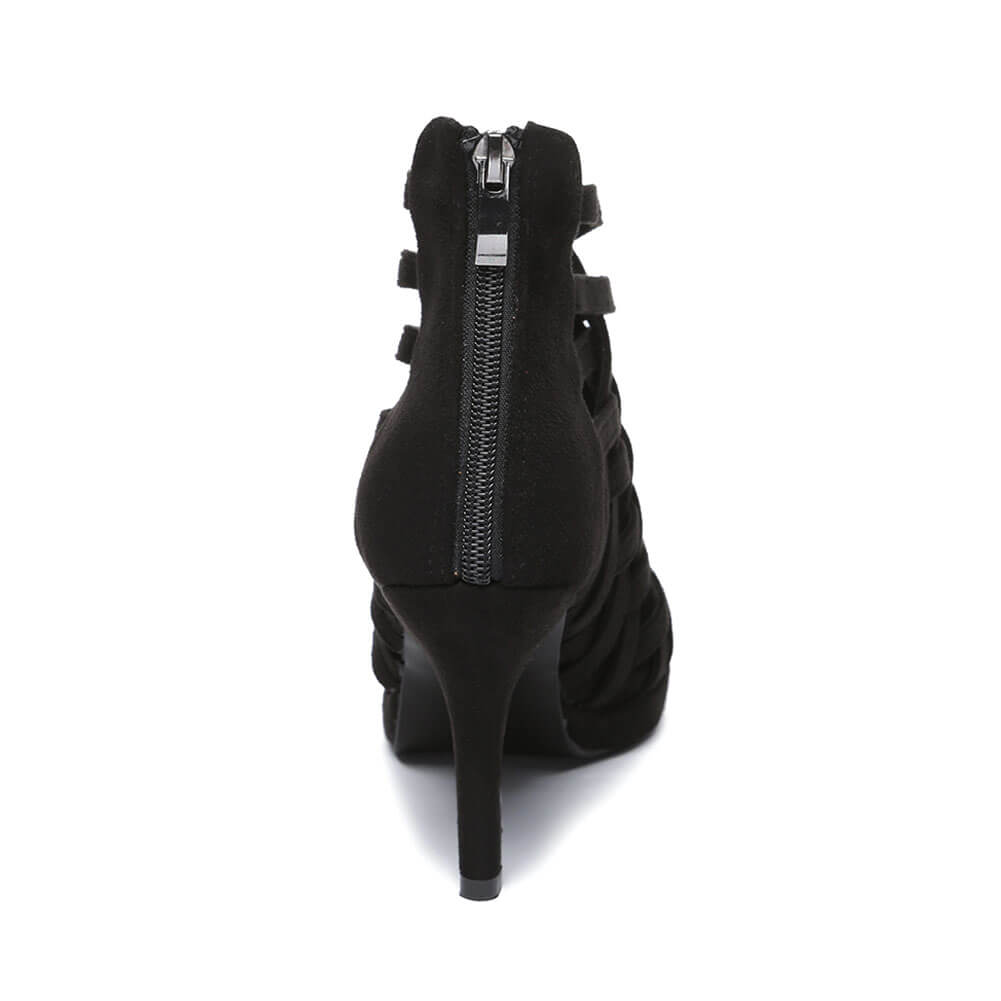 Bottes de danse en daim à brides croisées pour femmes