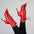 Red mesh stiletto dance boots