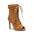 Suede Rhinestone Lace-Up Dance Boots
