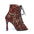Women's suede leopard print lace-up dance boots